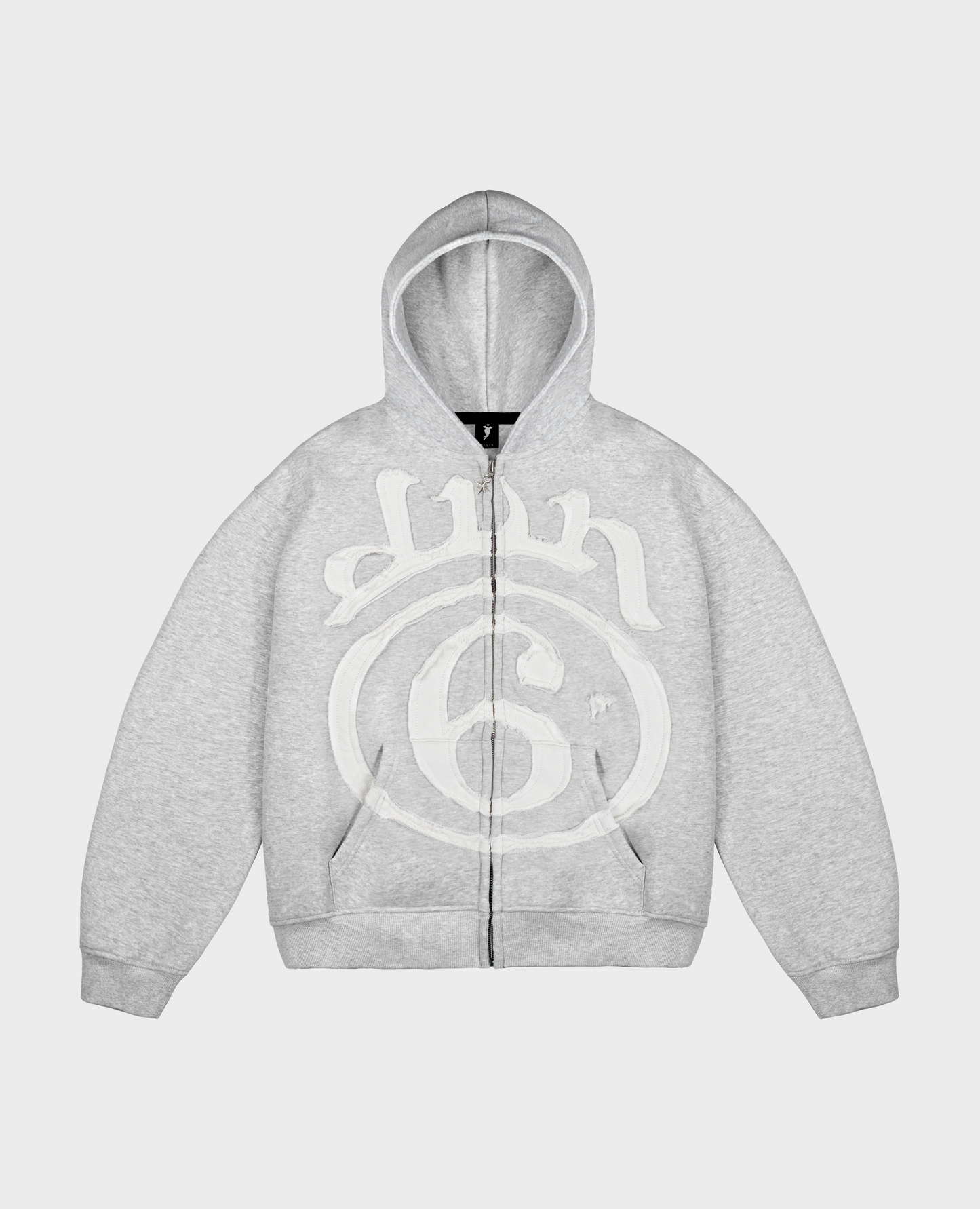 GREY 6STARS PATCH ZIP