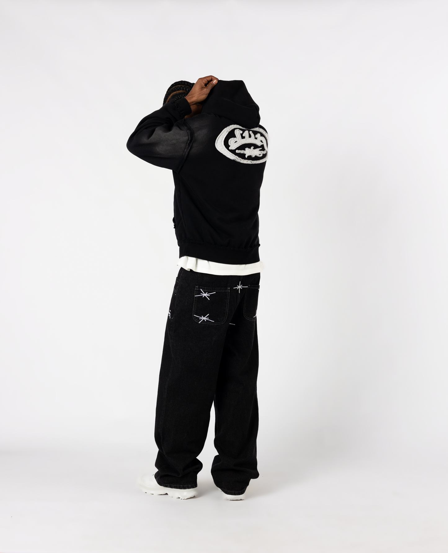 BLACK RAW MILITARY HOODIE