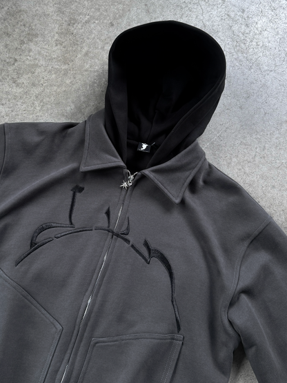 DARK HOODED ZIP JACKET