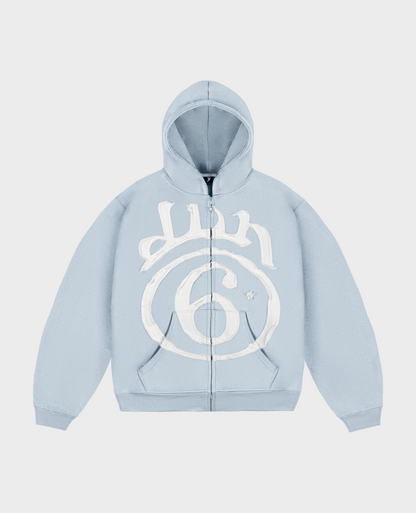 BLUE 6STARS PATCH ZIP