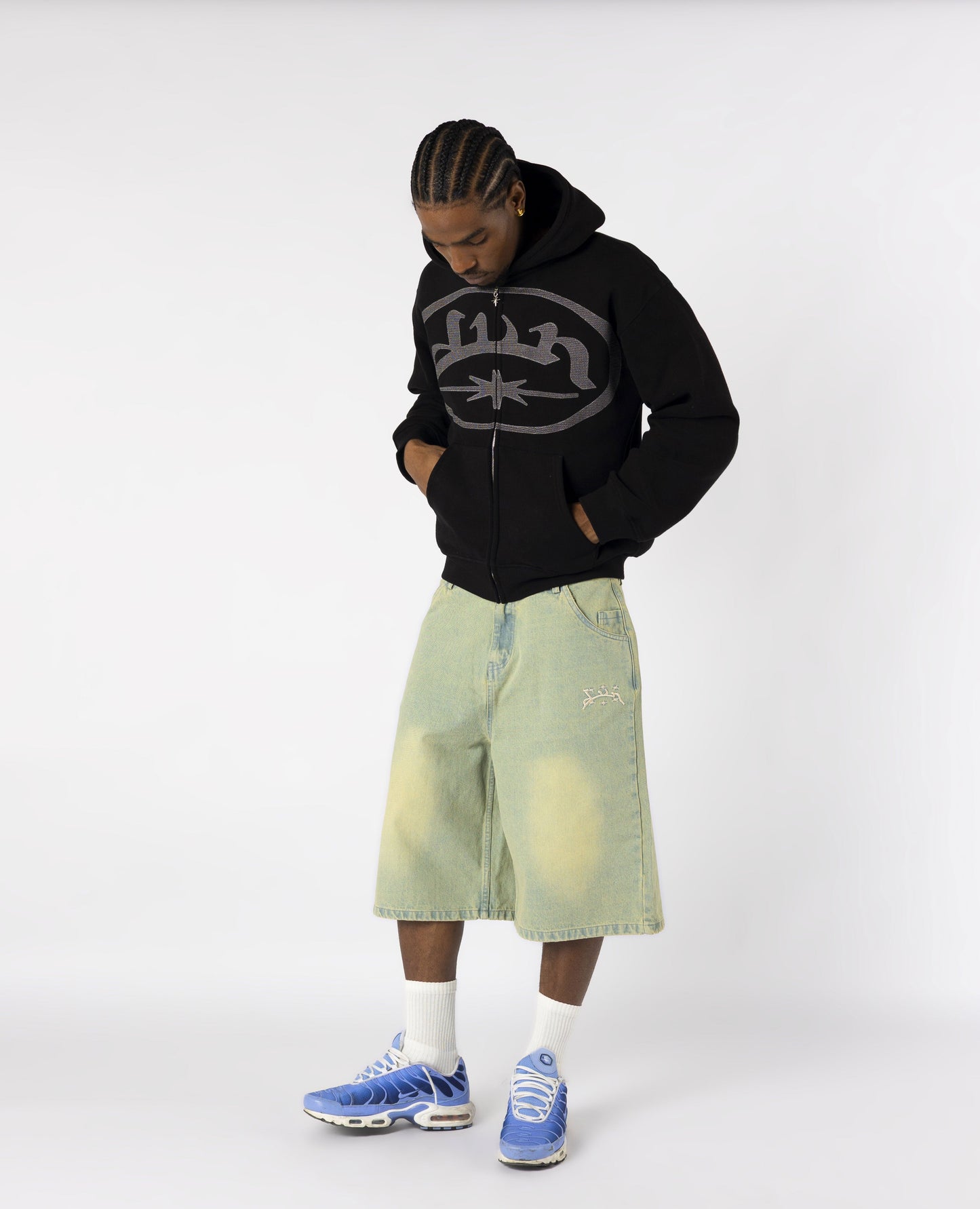 BLACK OVERLOGO ZIP