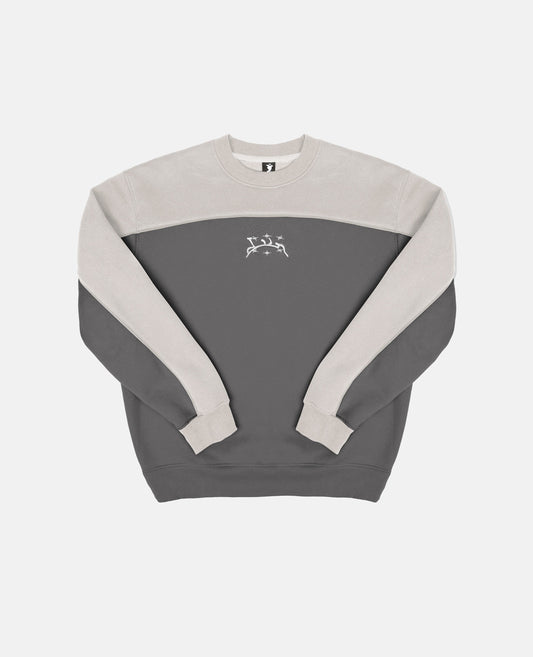 GREY WAVY CREWNECK