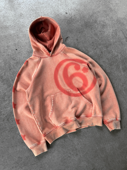 RED SUNWASHED HOODIE