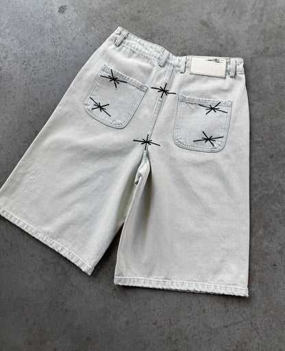 WHITE DENIM JORT
