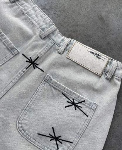 WHITE DENIM JORT