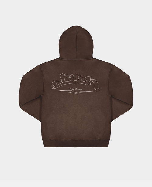 BROWN COMPASS ZIP