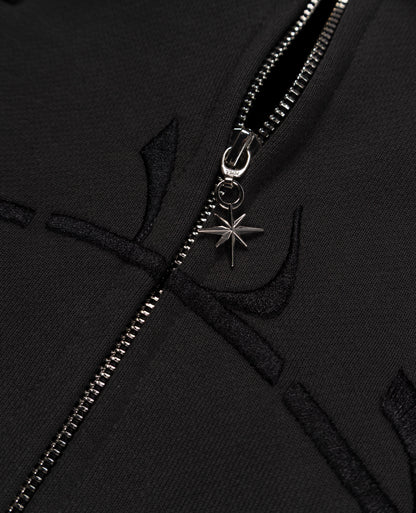 DARK HOODED ZIP JACKET