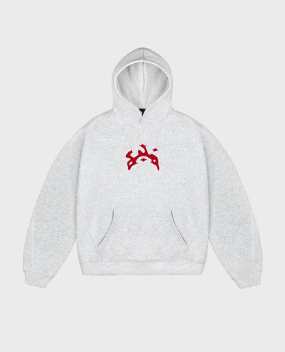 GREY BENT CURB HOODIE