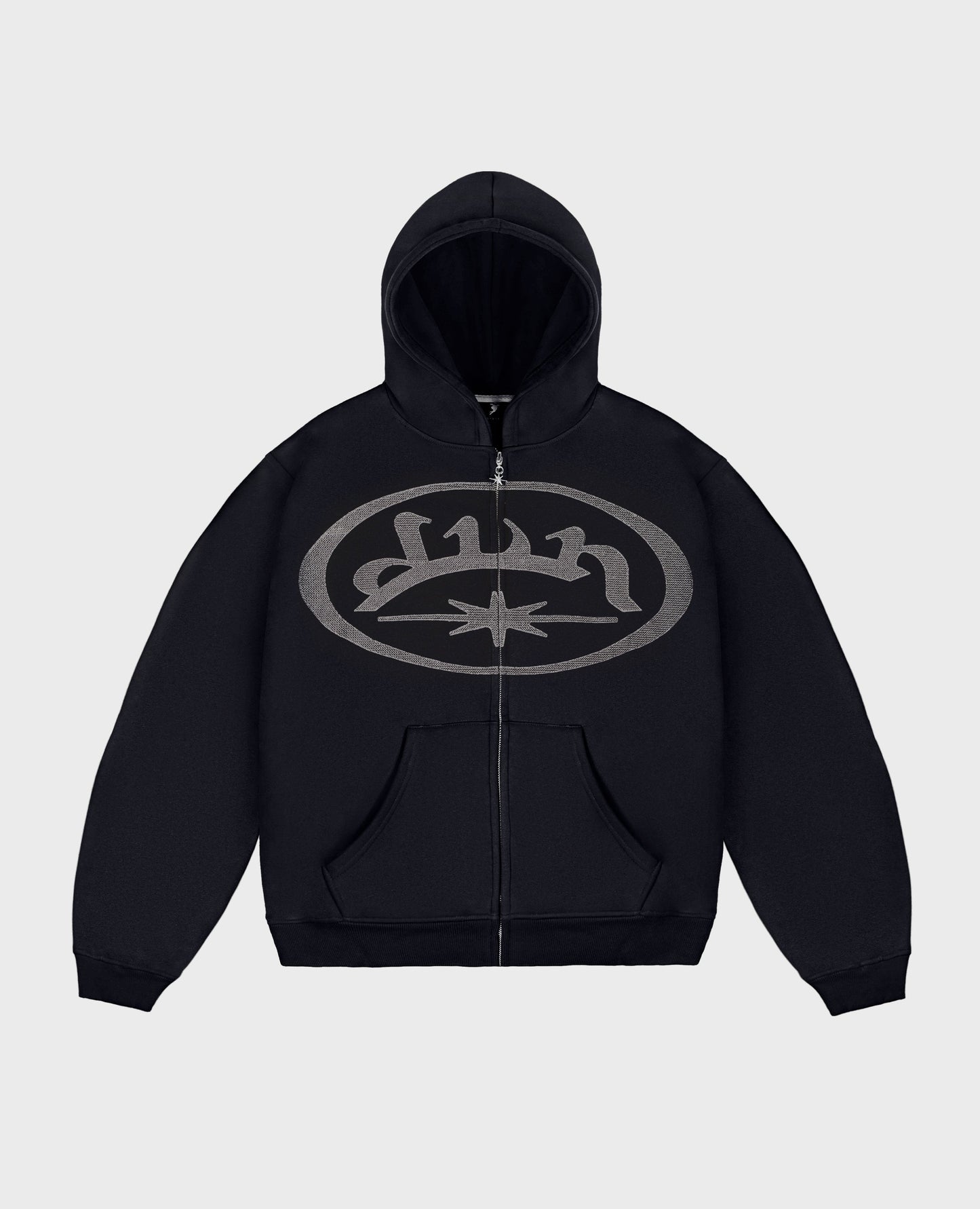 BLACK OVERLOGO ZIP