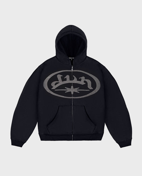 BLACK OVERLOGO ZIP