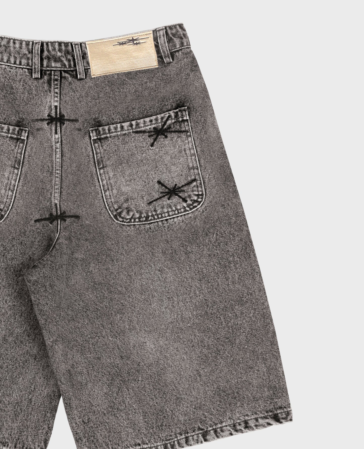 GREY DENIM JORT