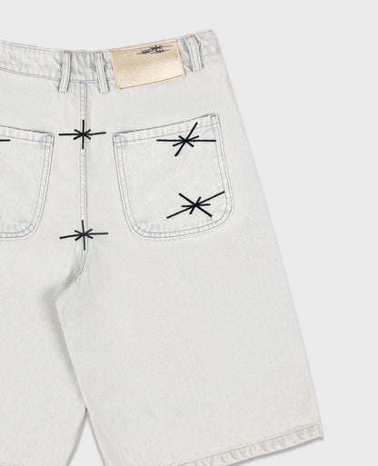 WHITE DENIM JORT