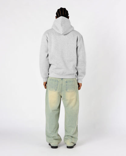 GREY BENT CURB HOODIE