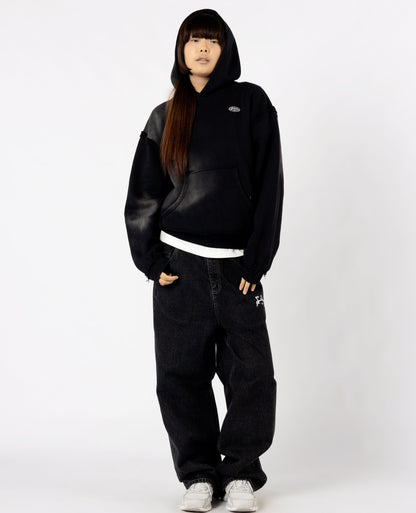 BLACK RAW MILITARY HOODIE