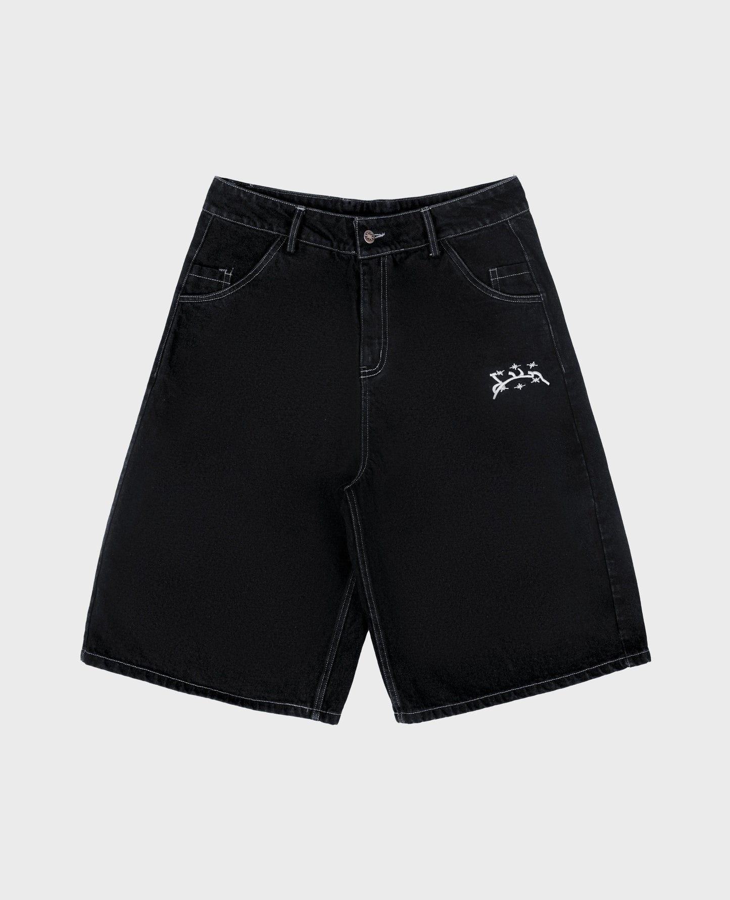 BLACK DENIM JORT