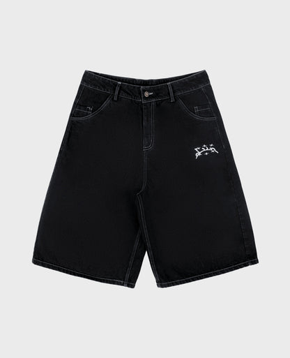 BLACK DENIM JORT