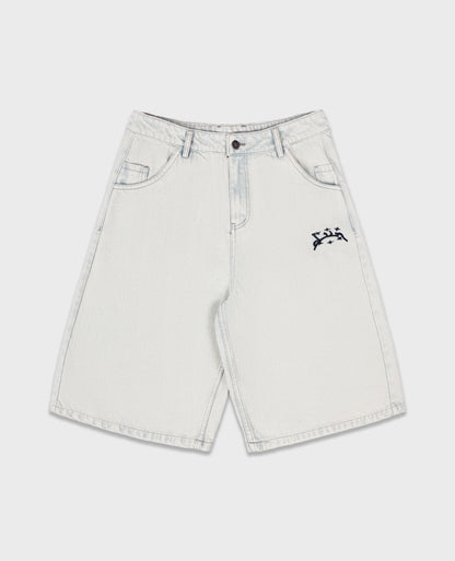 WHITE DENIM JORT