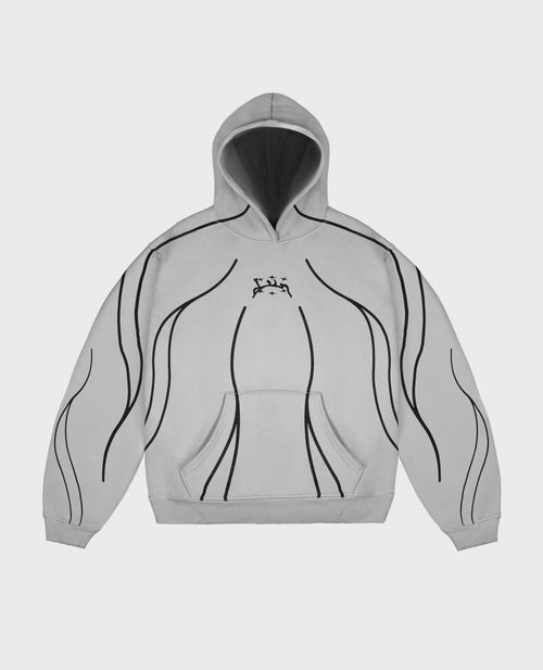 LINE GREY HOODIE