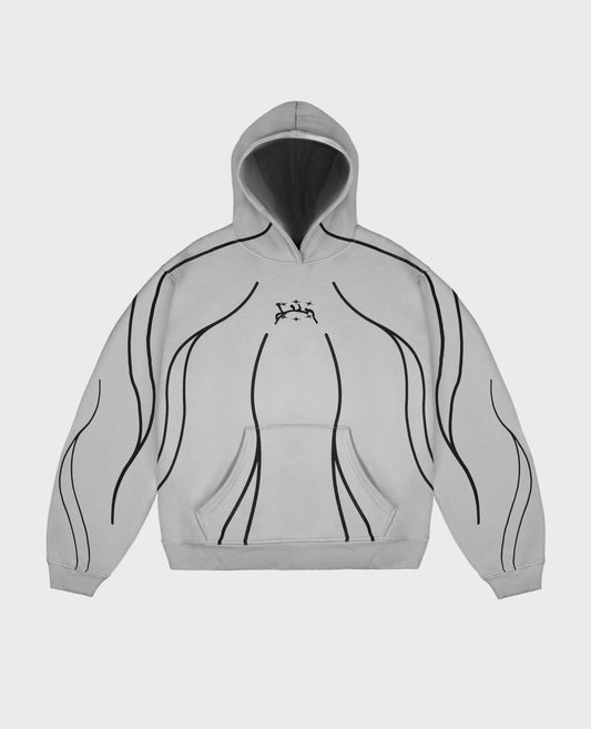 LINE GREY HOODIE