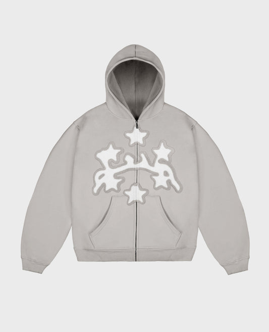 GREY STARS ZIP