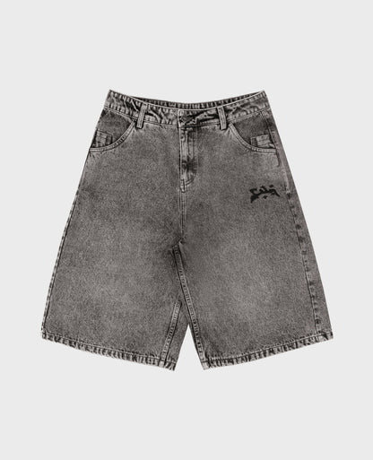 GREY DENIM JORT