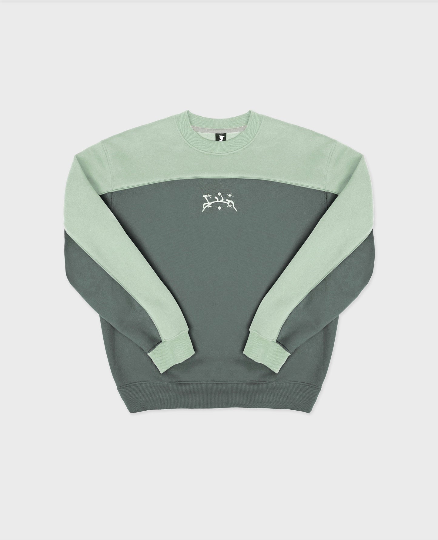 GREEN WAVY CREWNECK