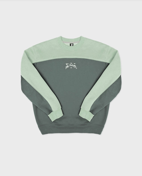 GREEN WAVY CREWNECK