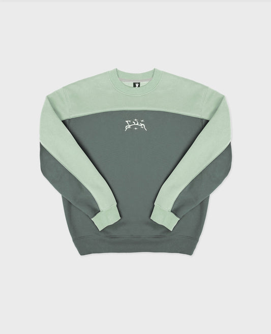GREEN WAVY CREWNECK