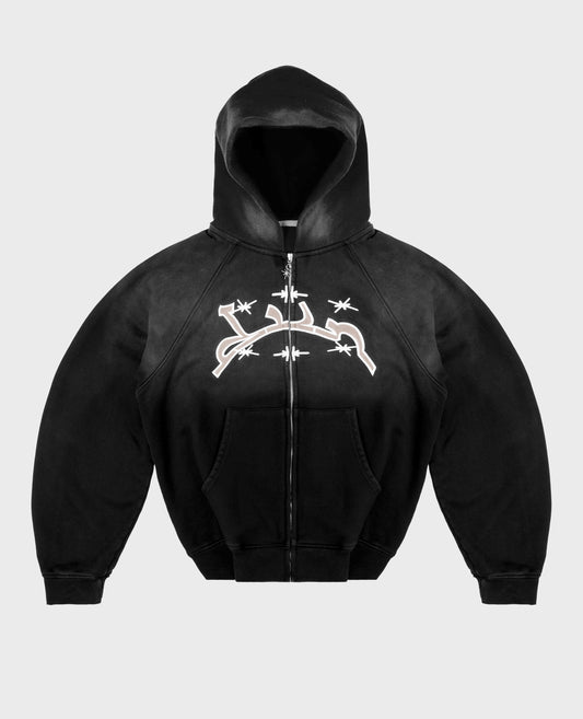 BLACK VINTAGE ZIP