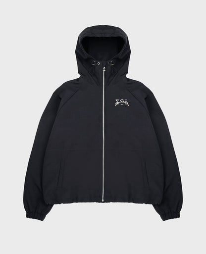 BLACK WINDBREAKER JACKET