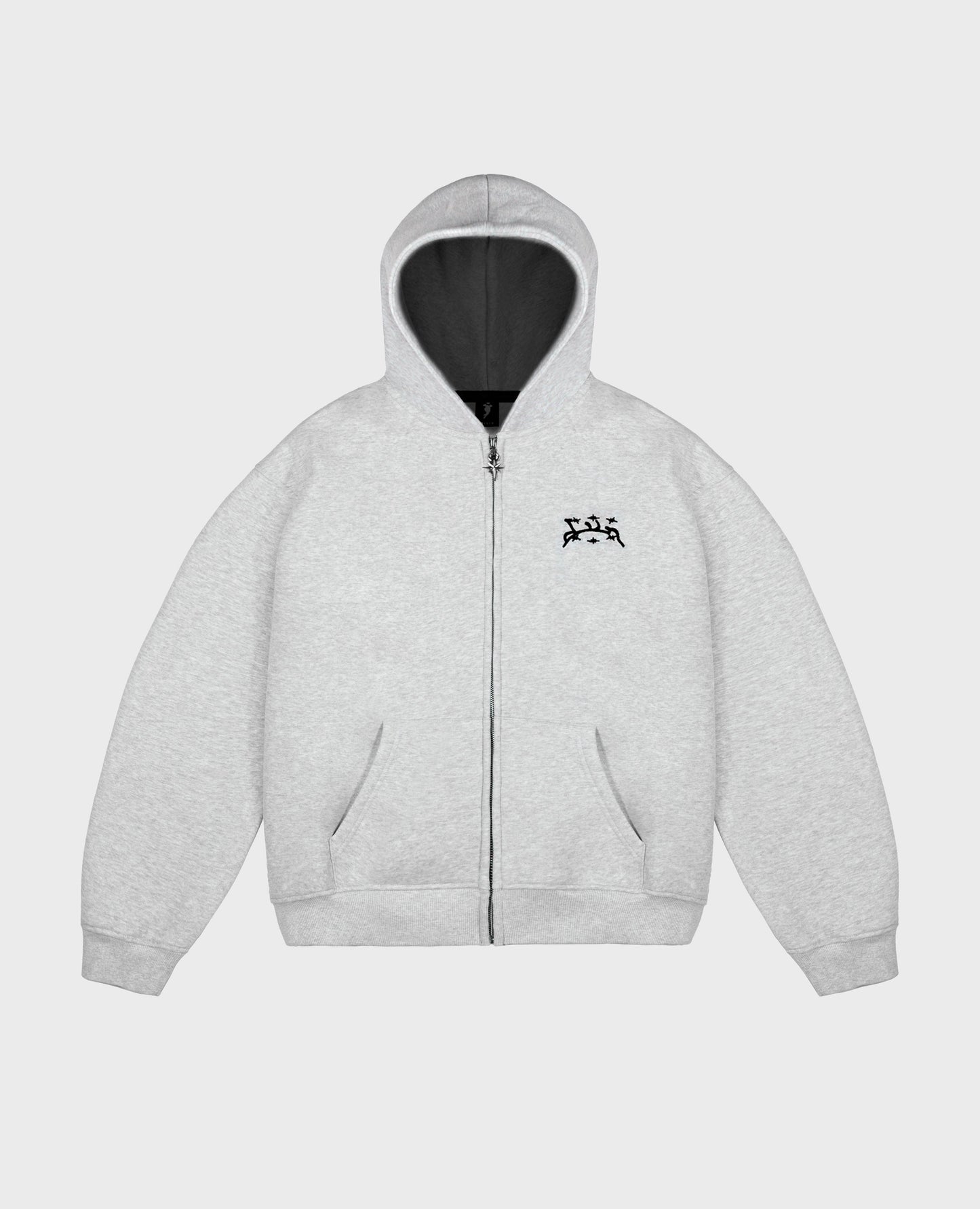 MOTTLED GREY ZIP